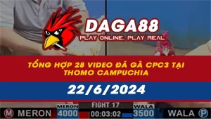 Tổng hợp 28 Video đá gà CPC3 tại Thomo Campuchia ngày 22/6/2024